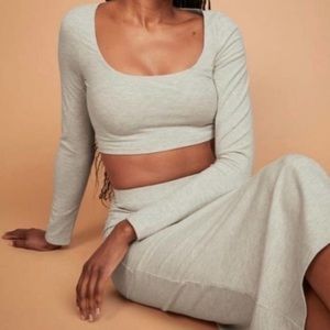 NWOT Reformation Pima Grey Two Piece Set